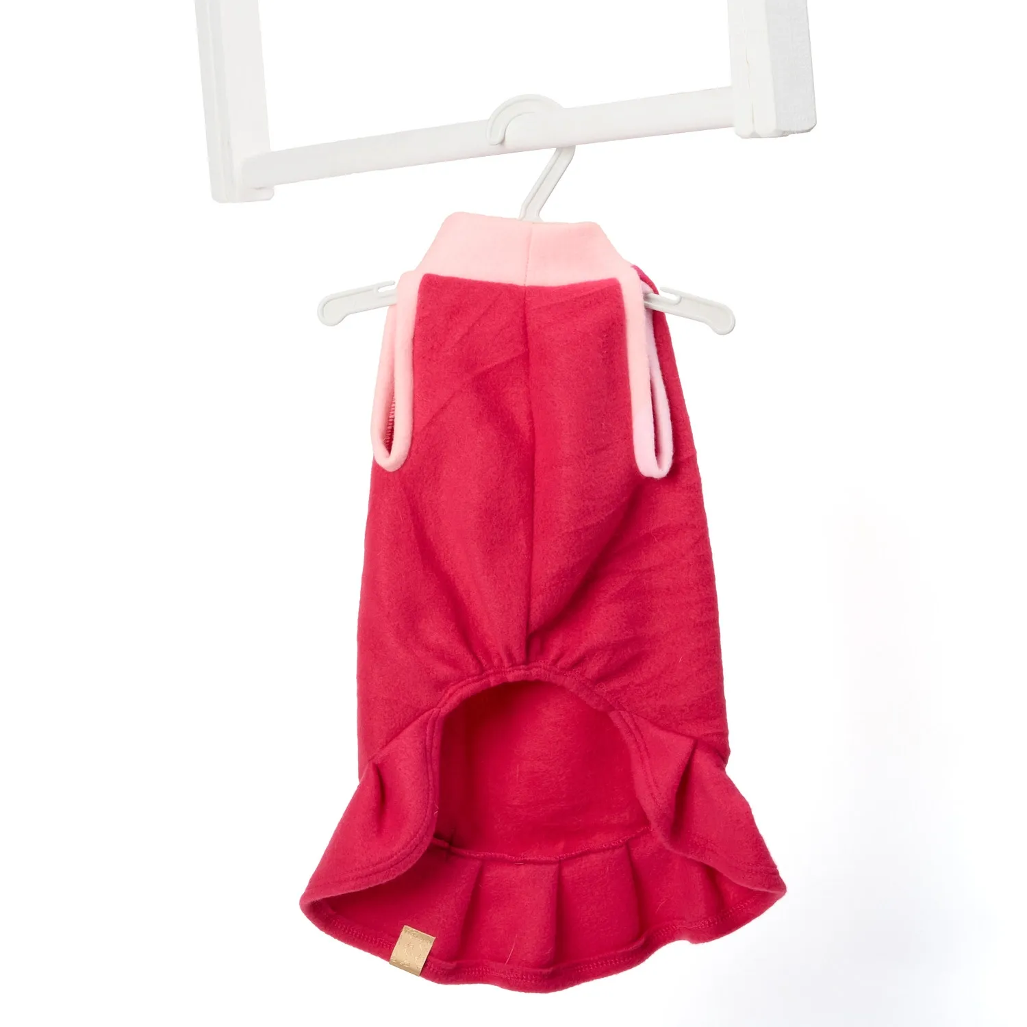 Vestido Soft para Caes e Gatos Fabrica Pet Rosa no cabide-03